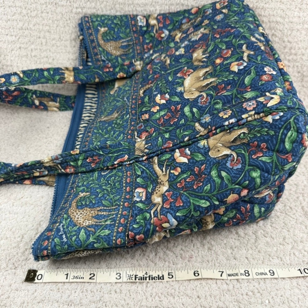 Vintage Vera Bradley Animal Kingdom Shoulder Bag Safari Print Retired Quilted - Picture 5 of 14